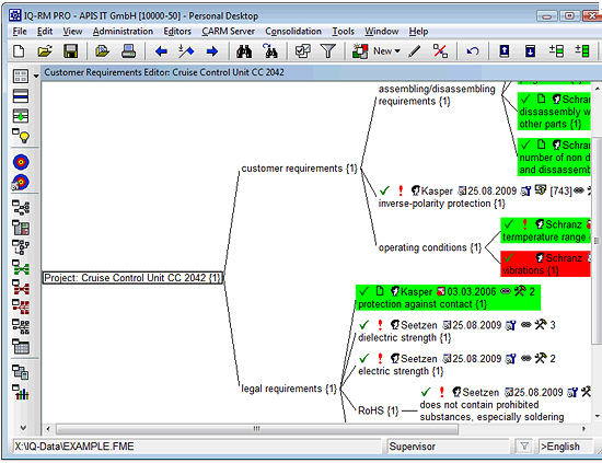 시스템 구조 (Structure Tree, FFA) 샘플화면